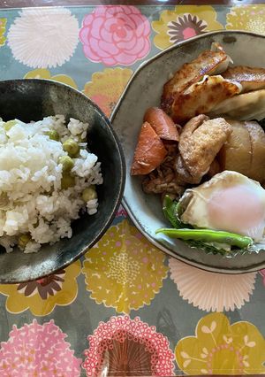 春野菜お惣菜ワンプレート&豆ご飯-レシピのメイン写真