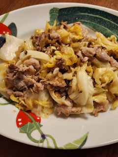 キャベツと豚肉のザーサイ炒め-レシピのメイン写真