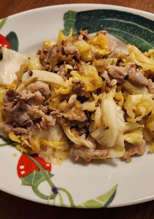 キャベツと豚肉のザーサイ炒め-レシピのメイン写真