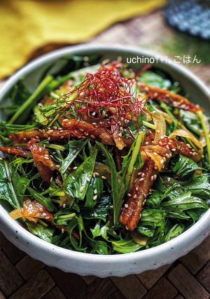 焼肉屋さん風♪ごぼうと水菜の韓国風サラダ-レシピのメイン写真
