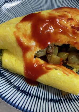 ゴロっとじゃがいもと大豆ミートのオムレツ-レシピのメイン写真