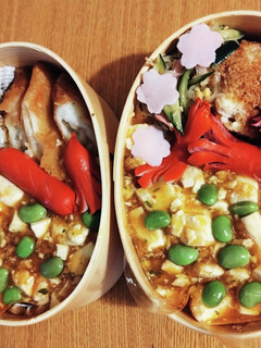 曲げわっぱ高校生弁当、中華弁当-レシピのメイン写真