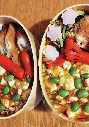 曲げわっぱ高校生弁当、中華弁当-レシピのメイン写真
