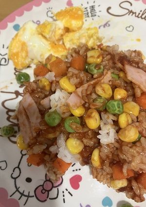 オガタ家　朝食　レンジでオムライス❤️-レシピのメイン写真