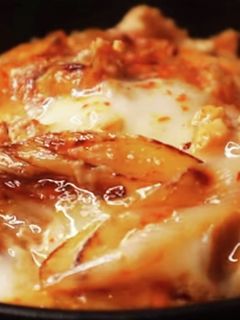 材料2つ 簡単ずぼら飯!ネギ卵丼-レシピのメイン写真