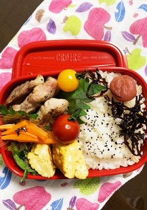6/1 ﾖｯﾁｬﾝ☆ 豚ソテーお弁当-レシピのメイン写真