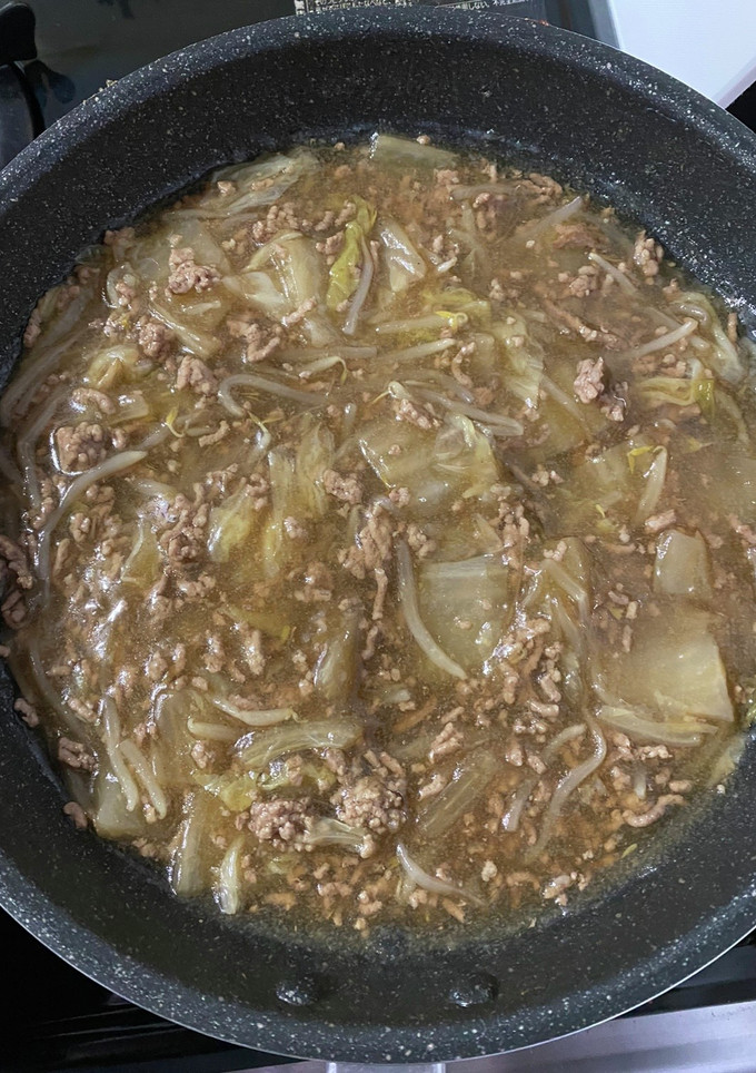 簡単 あんかけ 白菜·もやし·ひき肉-レシピのメイン写真