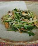 【骨を丈夫にする】水菜とアミエビの中華炒