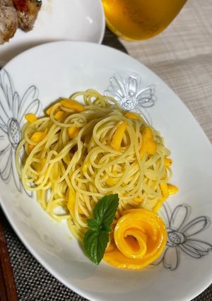 マンゴーと日向夏ドレッシングの冷製パスタ-レシピのメイン写真