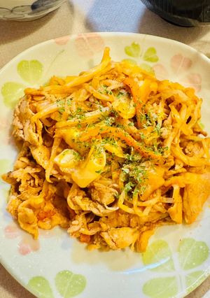 簡単おかず！もやし豚こまのポークチャップ-レシピのメイン写真