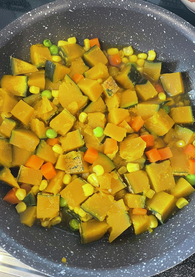 離乳食完了期　かぼちゃと野菜の煮物-レシピのメイン写真