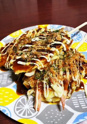 お好み焼き風うどん棒-レシピのメイン写真