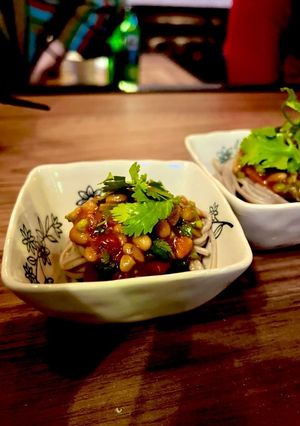 【パクチー♡】納豆とサルサの冷たいお蕎麦-レシピのメイン写真