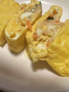 簡単あまったサラダ卵焼きに-レシピのメイン写真
