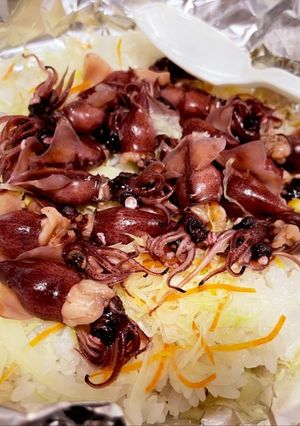 ホタルイカの超簡単！ホイル焼きピラフ-レシピのメイン写真