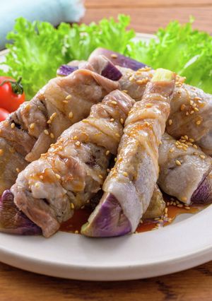 レンジで！なすの豚肉巻き-レシピのメイン写真