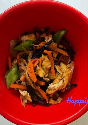 無水鍋でひじきの煮物-レシピのメイン写真