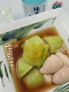 加賀太胡瓜と鯛の白子のあんかけ-レシピのメイン写真
