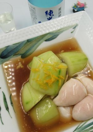 加賀太胡瓜と鯛の白子のあんかけ-レシピのメイン写真