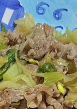キャベツと豚肉の旨辛炒め-レシピのメイン写真