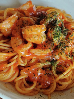 エビと青のりのトマトクリームパスタ-レシピのメイン写真