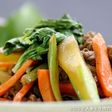 セロリとにんじんと牛肉のあっさり炒め
