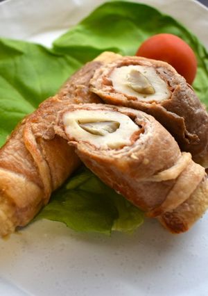 【給食】ごぼうとちくわの肉照焼き-レシピのメイン写真