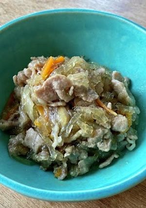 豚肉と春雨のつるつる炒め-レシピのメイン写真