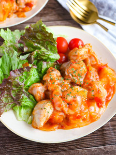 鶏肉とじゃがいものチーズトマト煮込み-レシピのメイン写真