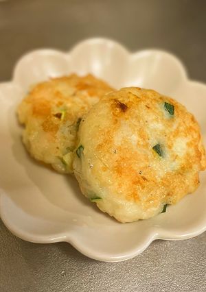 ズッキーニとしらすのふんわりはんぺん揚げ-レシピのメイン写真