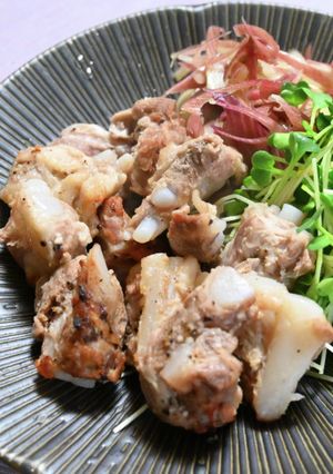 豚バラなんこつのにんにく塩焼き-レシピのメイン写真