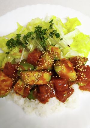 マグロアボガド丼のワンプレート-レシピのメイン写真