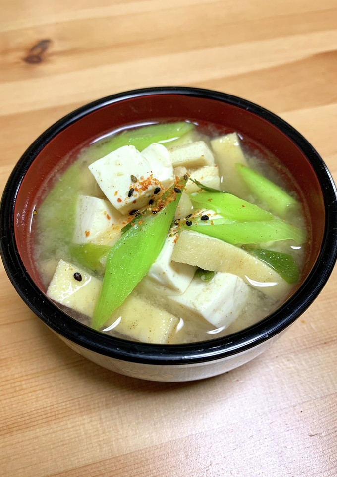 味噌汁　ネギと豆腐と油揚げ-レシピのメイン写真