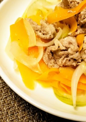 簡単！ガッツリ豚と蒸し野菜-レシピのメイン写真
