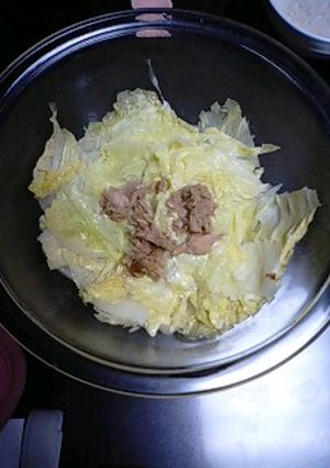 レンジで10分！白菜とツナの酒蒸し-レシピのメイン写真