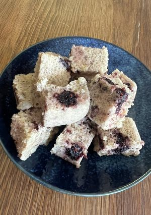 レンジで簡単マルベリーの米粉蒸しパン-レシピのメイン写真
