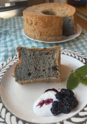 マルベリーの米粉シフォンケーキ-レシピのメイン写真