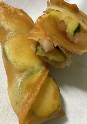 春巻は天ぷら？ズッキーニと小海老-レシピのメイン写真