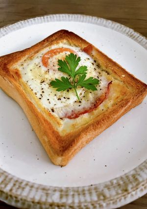 フライパン要らず♪ハムエッグトースト⌘-レシピのメイン写真