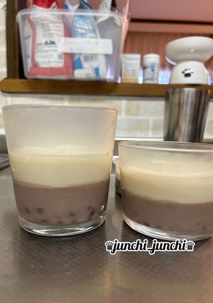★あずきと豆乳のふわふわ2層プリン★-レシピのメイン写真