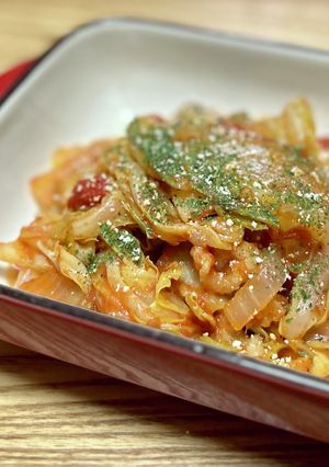 【無限キャベツ】キャベツのトマト缶煮　-レシピのメイン写真