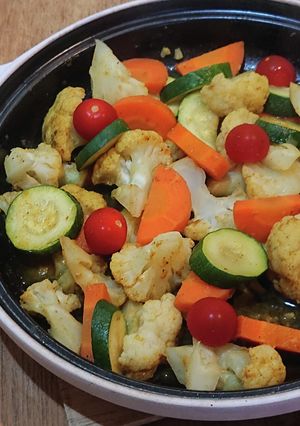 蒸し野菜のカレー麹炒め-レシピのメイン写真
