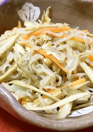 食物繊維の宝庫！白滝入りきんぴらごぼう-レシピのメイン写真