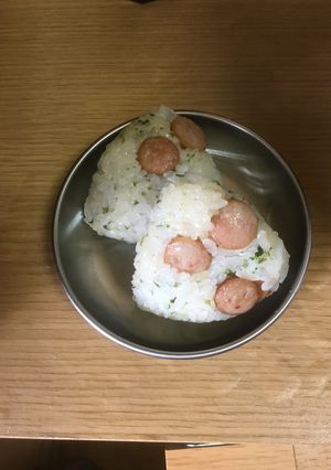 ウインナーと青海苔おにぎり-レシピのメイン写真