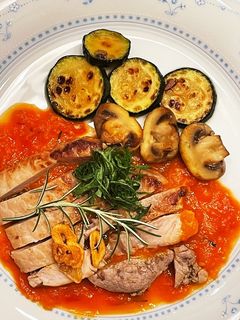 豚ロース トマトコンフィ にんにく風味-レシピのメイン写真