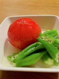 まるごとトマトとオクラのサラダ-レシピのメイン写真