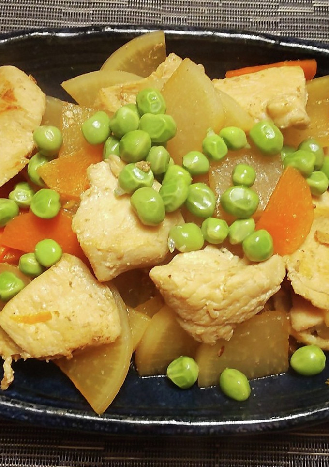 鶏むね肉と大根の時短柔らか炒め煮-レシピのメイン写真