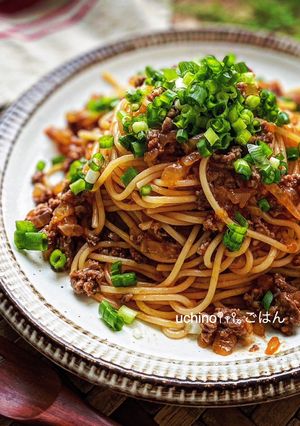 ネギまみれ♡♡和風～なミートソースパスタ-レシピのメイン写真
