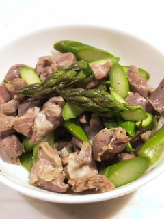 アスパラと砂肝の炒め物-レシピのメイン写真