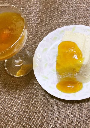 あっさりレアチーズと大人の梅ソース-レシピのメイン写真